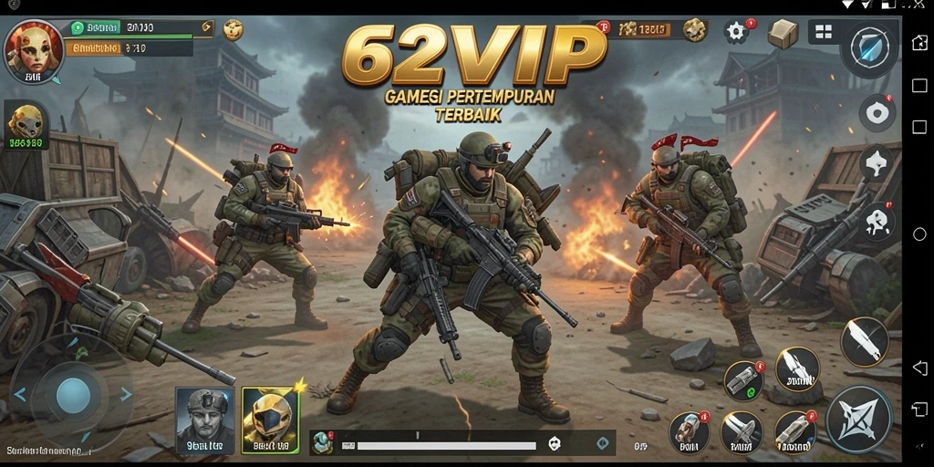Tampilan gameplay strategis yang menegangkan di 62VIP.