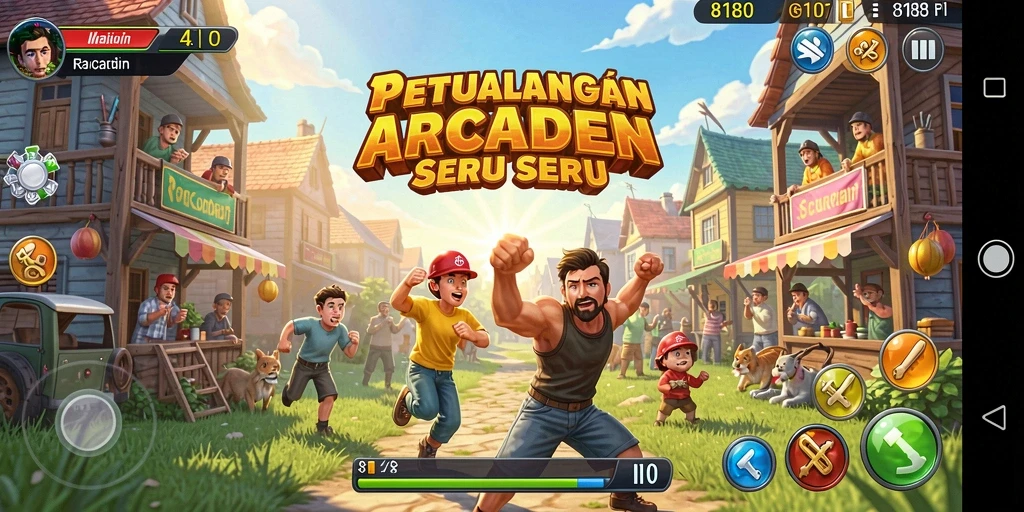 Tampilan gameplay seru dari 8180 dengan berbagai tantangan.