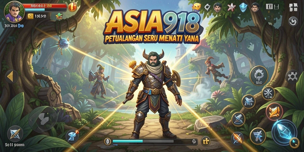Tampilan gameplay penuh aksi di dunia petualangan ASIA918.