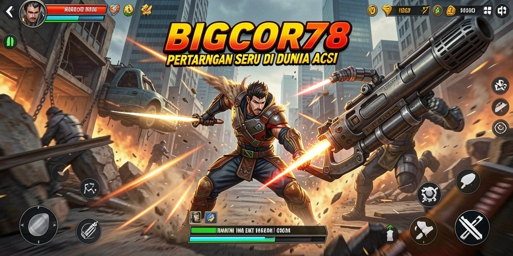 Tampilan gameplay mendebarkan dari BIGCOR78 di aksi penuh.