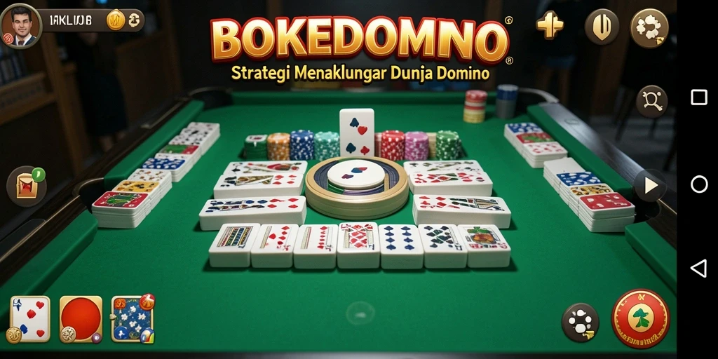 Tangkapan layar gameplay BOKEDOMINO yang menampilkan strategi seru.