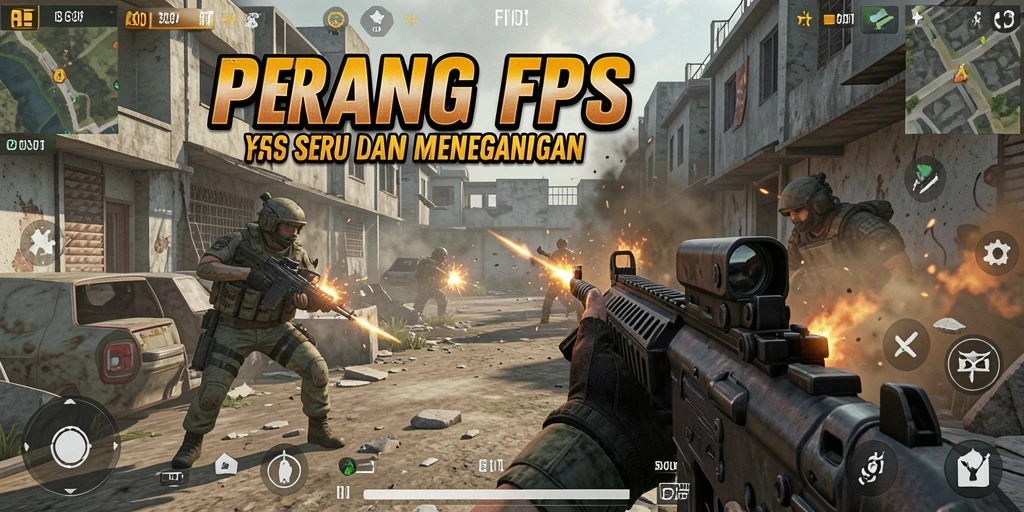 Screenshot gameplay BOS01 menampilkan aksi tembak-menembak yang mendebarkan.