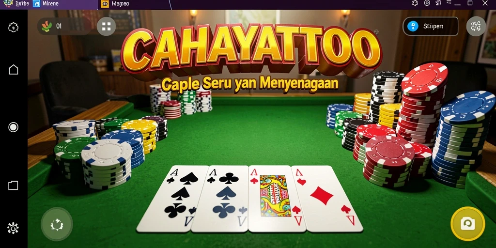 Tampilan gameplay seru dari CAHAYATOTO dalam permainan Gaple.