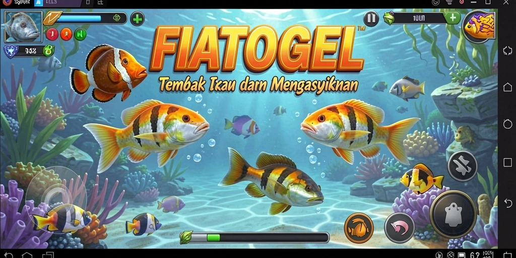 Gameplay FIATOGEL yang seru dan menantang dalam menembak ikan.