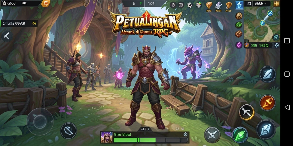 Tampilan gameplay RPG G668 yang epik dan mendebarkan.