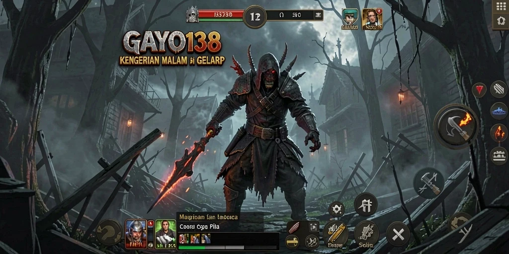 Gameplay GAYO138 menampilkan suasana menegangkan dengan efek visual yang mendalam.