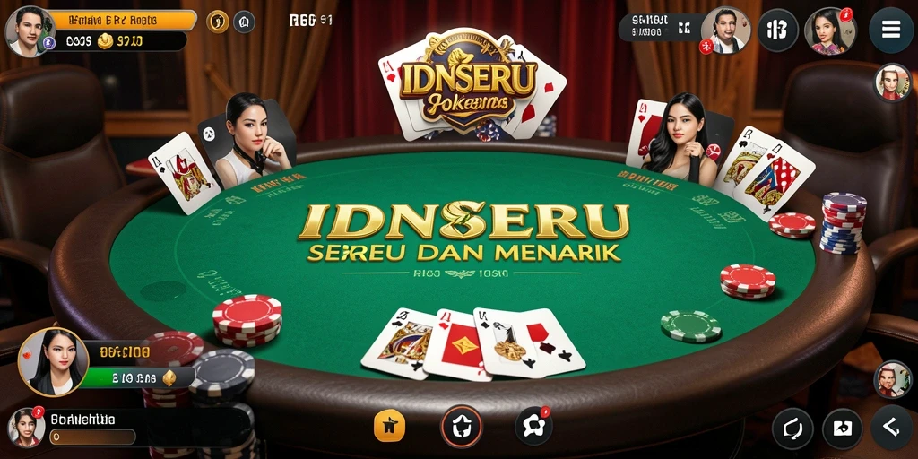 Tampilan gameplay poker yang seru dan interaktif di IDNSERU.