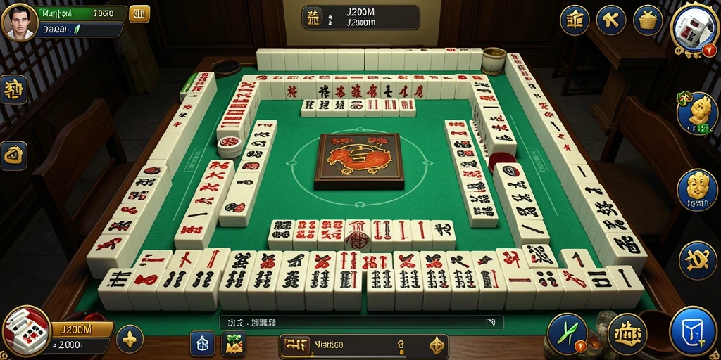 Tampilan gameplay J200M yang menantang dan menarik dalam Mahjong.
