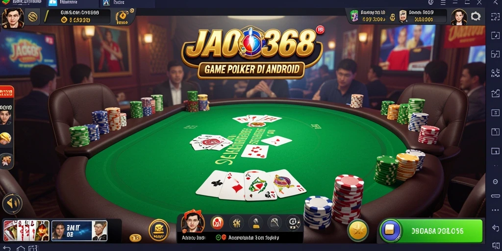 Screenshot utama JAGO368 menampilkan aksi permainan Poker yang seru.