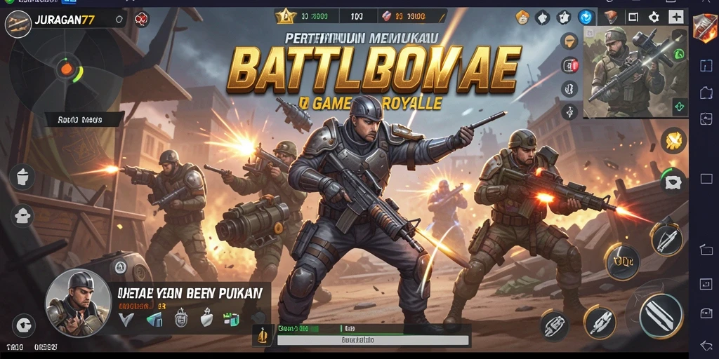Gameplay seru dan mendebarkan di JURAGAN77 dengan aksi Battle Royale.