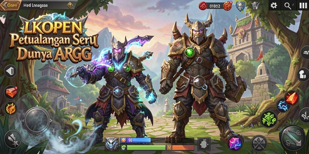 Screenshot menunjukkan aksi seru dalam pertempuran ARPG.