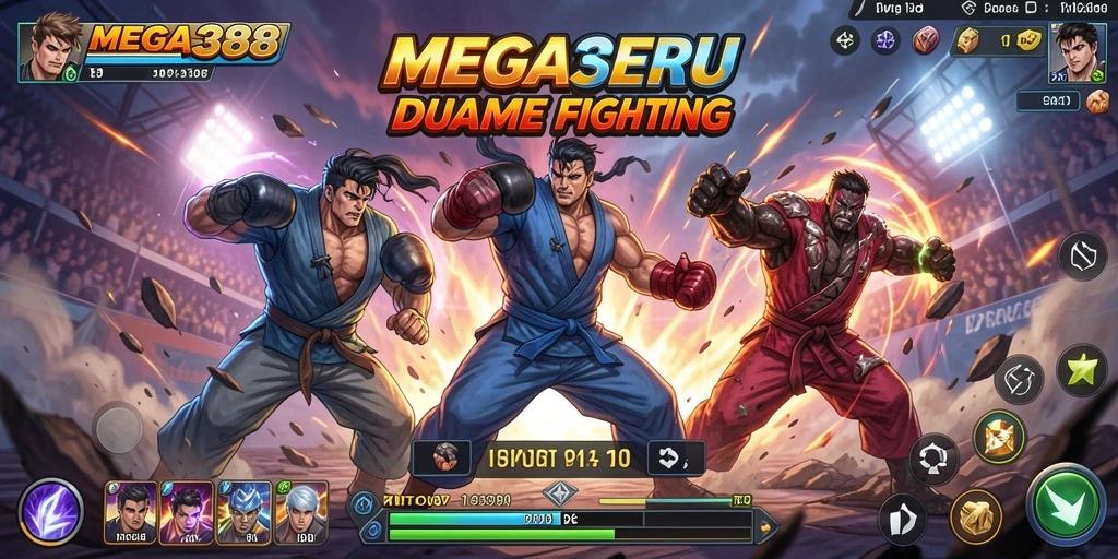 Gameplay seru dari MEGA388 dengan karakter Fighting yang unik.