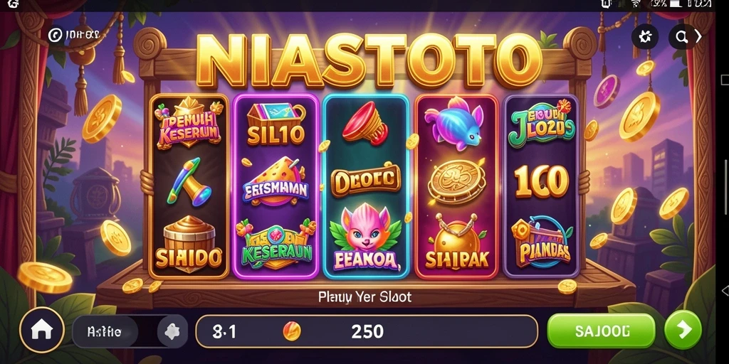 Tampilan menarik gameplay Slot NIASTOTO yang mendebarkan.
