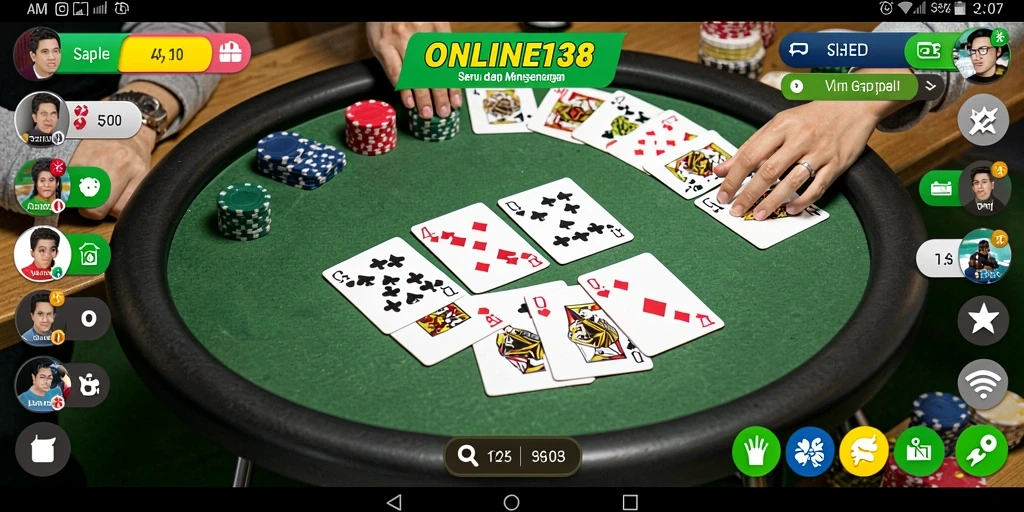Tampilan gameplay Gaple yang seru dan menarik di ONLINE138.