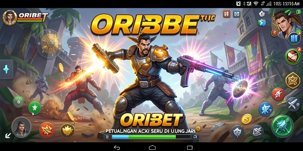 Tangkapan layar ORIBET menampilkan aksi seru dalam permainan