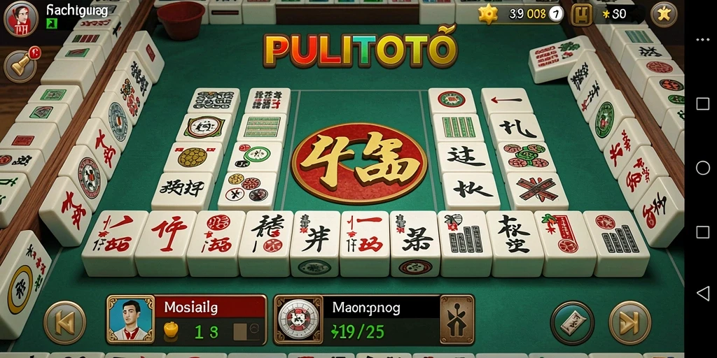 Screenshot gameplay PULITOTO menampilkan tantangan Mahjong yang seru.