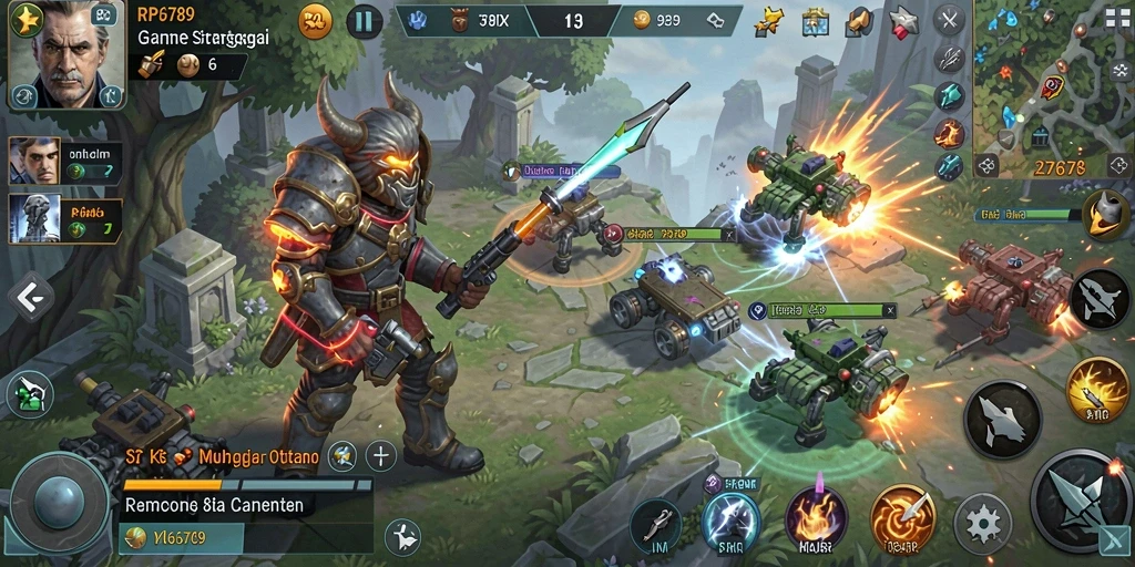 Tampilan gameplay RP6789 dengan aksi strategi yang intens.