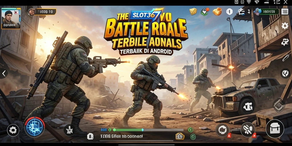Tampilan aksi seru dalam permainan Battle Royale SLOT367.