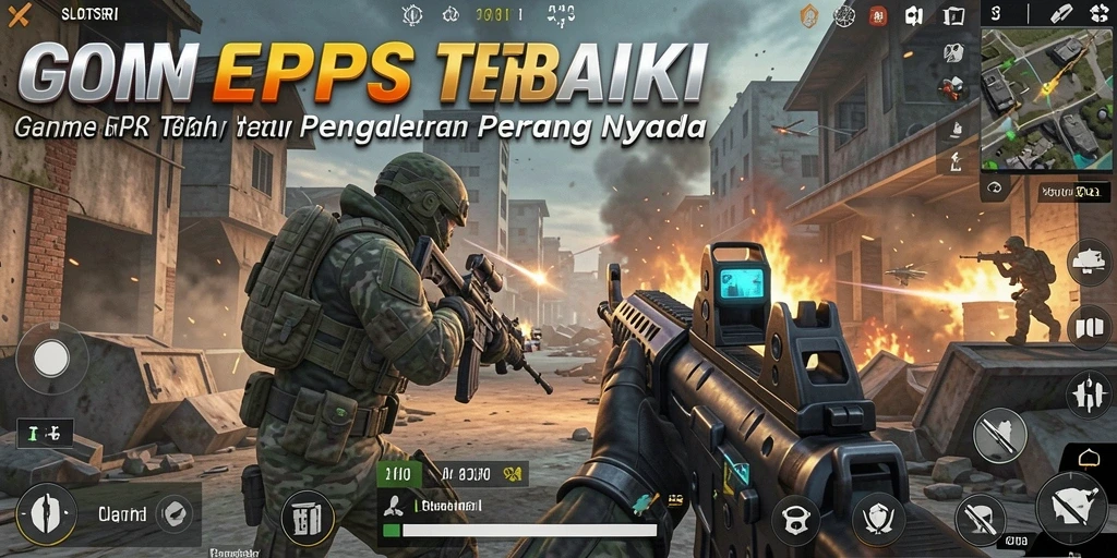 Tampilan gameplay SLOTSRI yang mendebarkan dan intens saat bertempur.