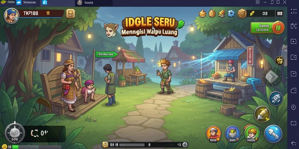 Tampilan permainan TKP188 yang menarik dengan elemen Idle.