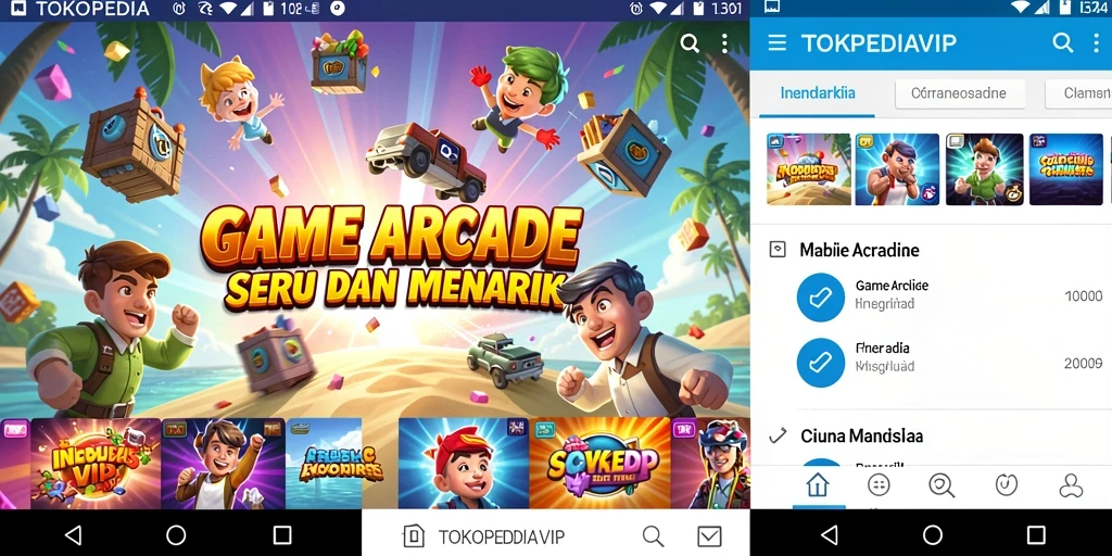 Tampilan gameplay seru dan penuh warna dari TOKOPEDIAVIP.
