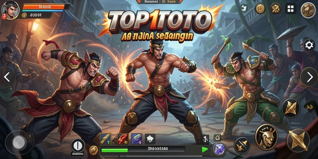 Tampilan menarik dari gameplay intens di TOP1TOTO.