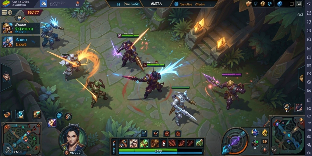 Gameplay seru VM777 dengan aksi MOBA yang mendebarkan.