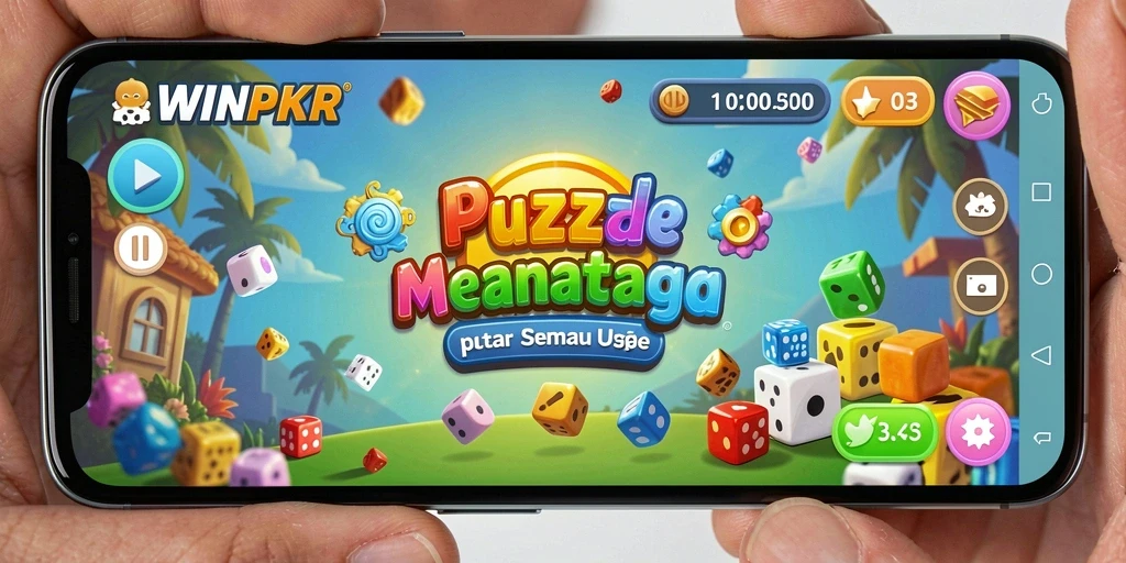 Tampilan permainan Puzzle WINPKR yang menarik dan penuh warna.