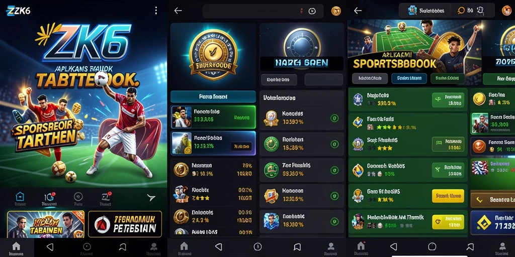 Tampilan menarik dari gameplay Sportsbook di ZK6.
